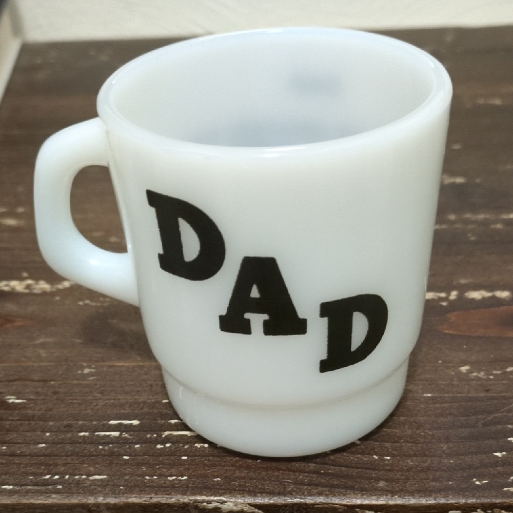 Milk Glass Vintage Dad Mug